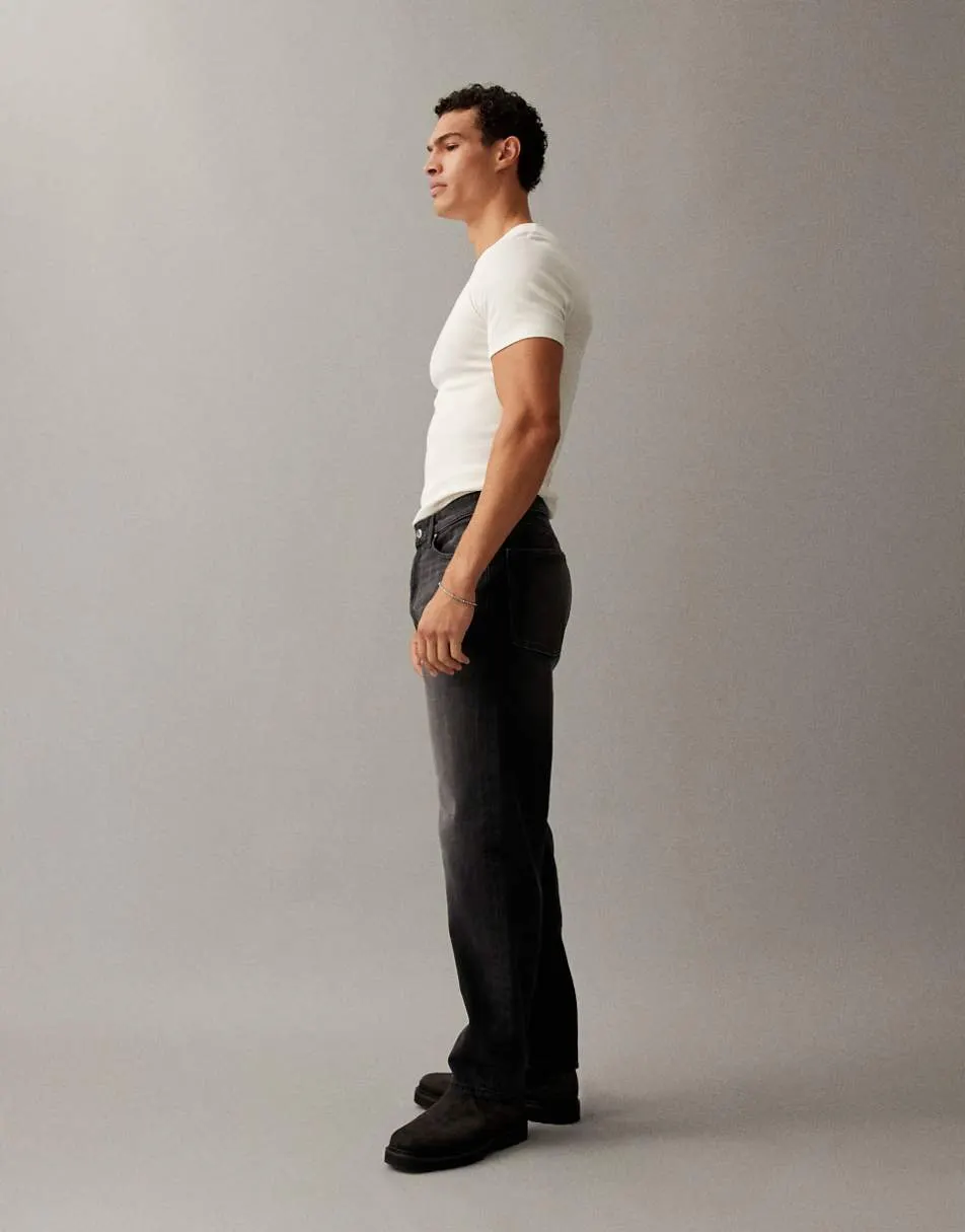 ASOS DESIGN straight jeans in washed black