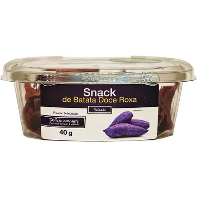 snack de batata roxa salgado dabanana 40g