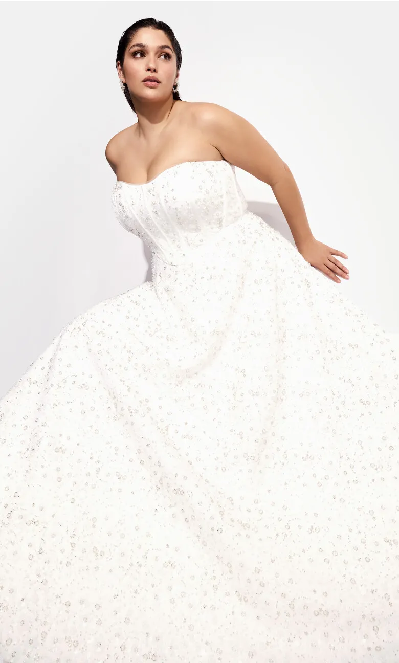 Magnetise Strapless Maxi Dress - ivory