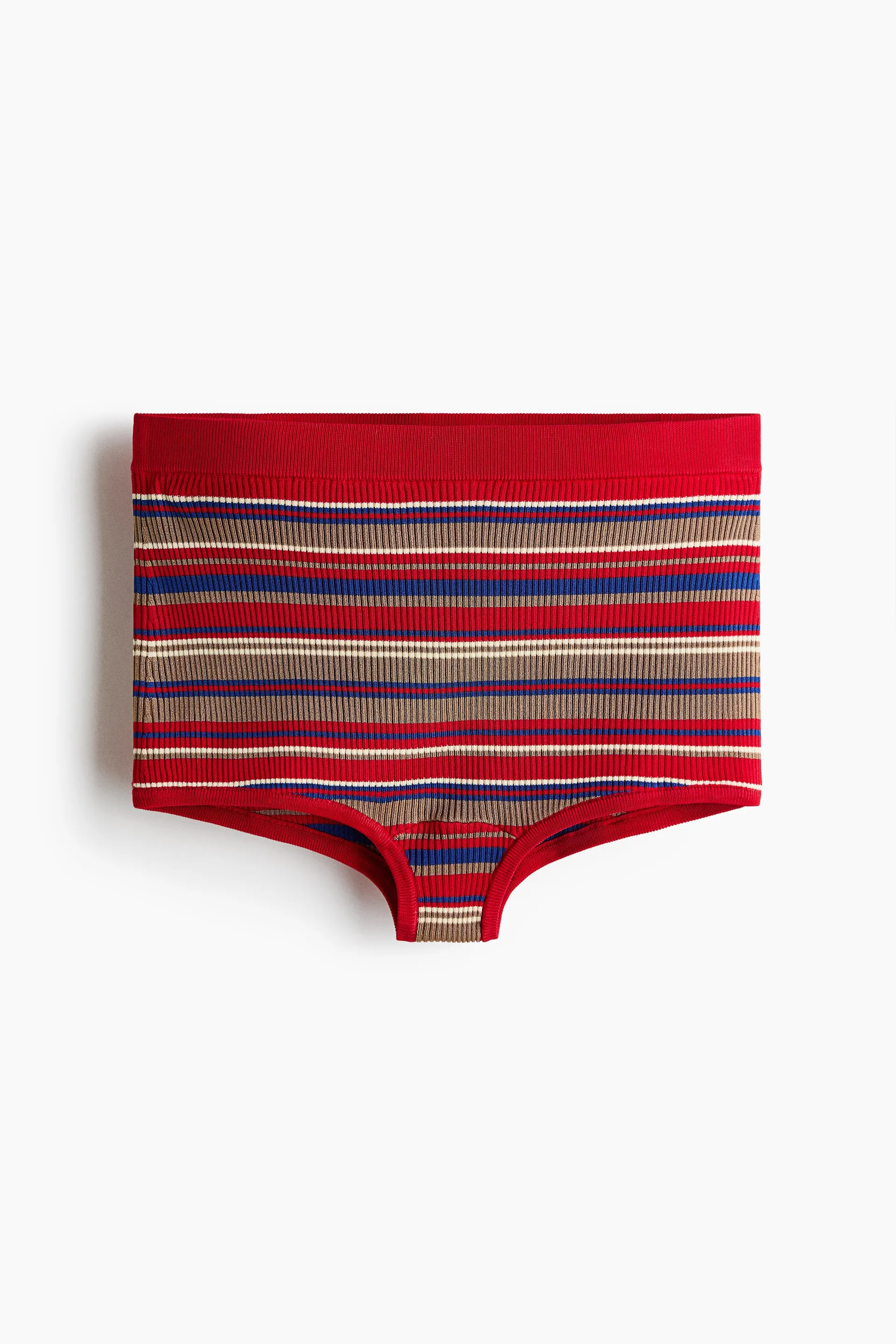 Rib-knit mini shorts