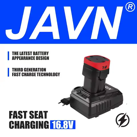 JAVN 16V Brushless Cordless Mini Drill, 50N.m Self-locking Chuck Electric Screwdriver, 20+1 Torque Settings, 2-Speeds, Power Too