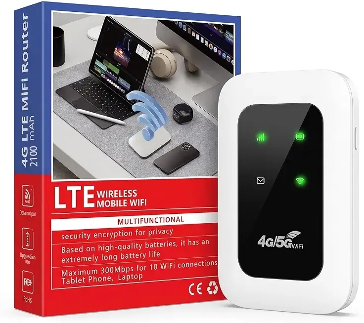 4G LTE Portable WiFi Router with SIM Card Slot