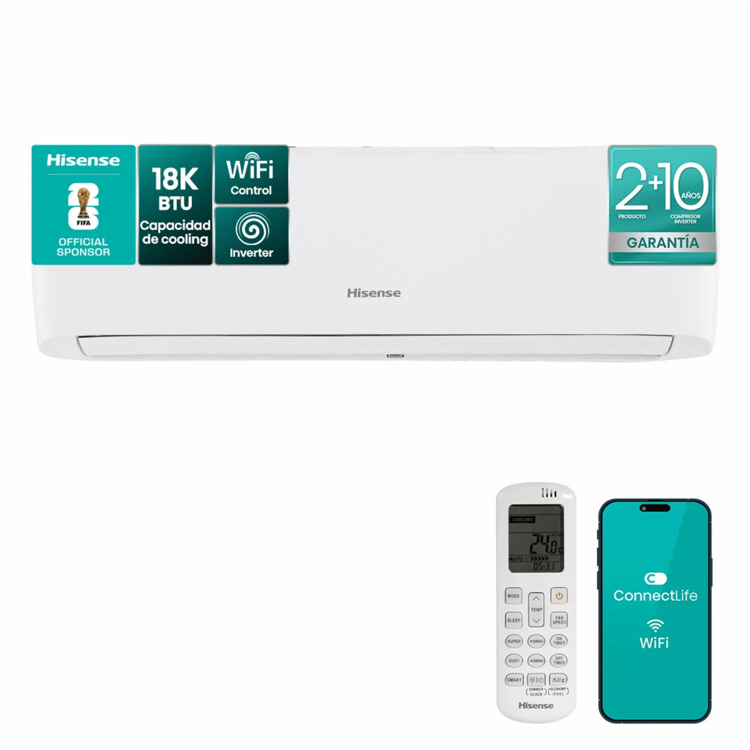Aire Acondicionado De Pared HISENSE 18000 BTU