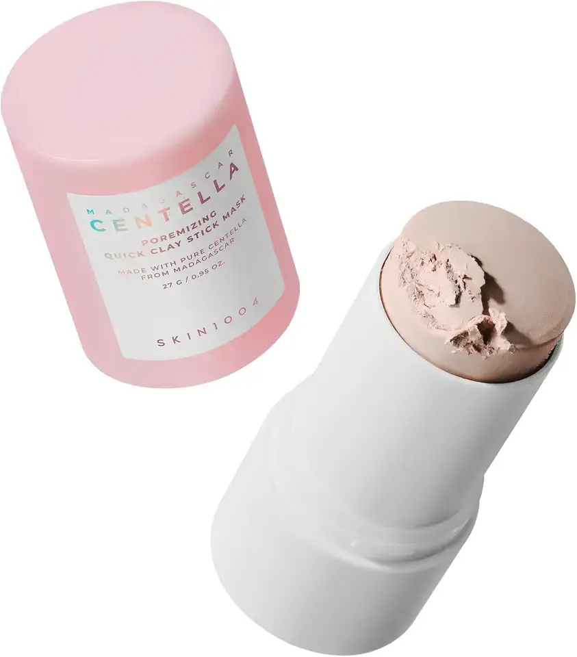 [Hudson's Pick] SKIN1004 Poremizing Quick Clay Stick Mask, Facial Clay Mask for Pores, Centella Clay Stick for Pore Minimizing, Pink Pore Mud Mask for Sebum Control, Korean Skin Care, 0.95 oz / 27g