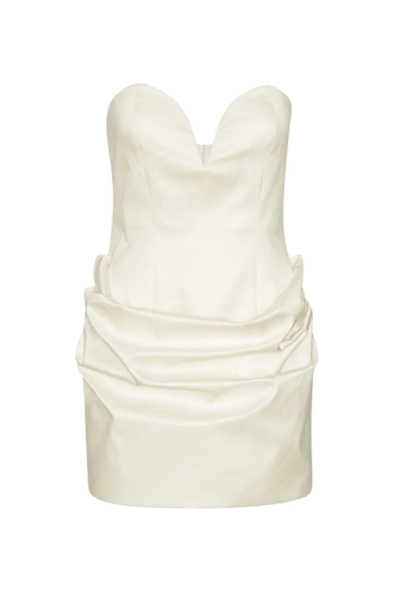 Bustier Mini Dress - Kremhvit