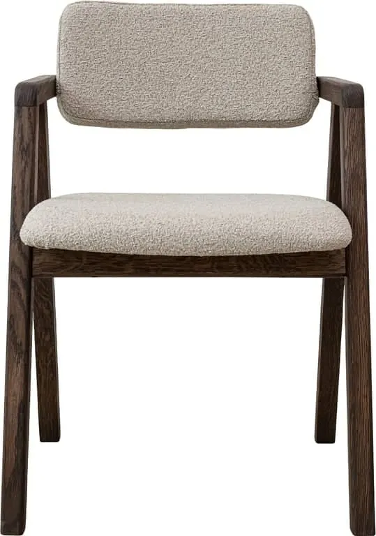 Nigel spisestol moccafarget, stoff Domino beige