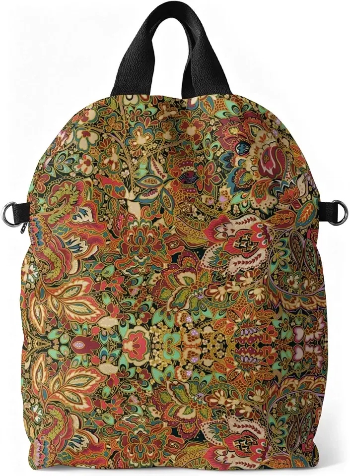 Boho Travel Backpack for Women, Floral Laptop Bag