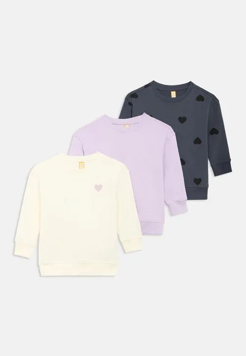 UNISEX 3 PACK - Sweatshirt - dark grey/lilac