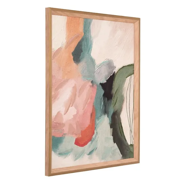 Beautiful by Drew Framed Painterly Abstract on Linen Wall Art
