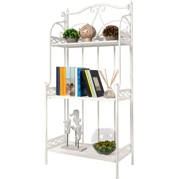 Scaffale Salvaspazio in metallo bianco con 3 ripiani Decapè