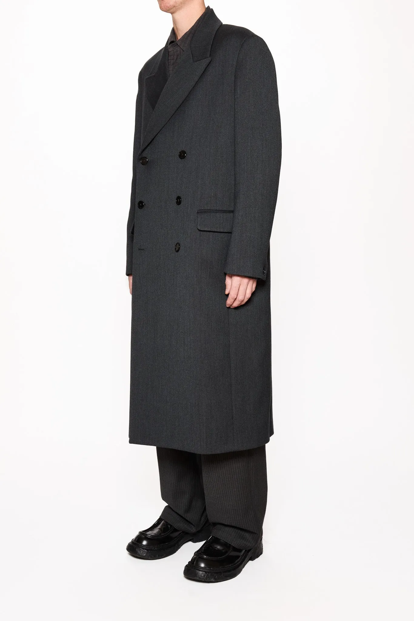 Relaxed Double Breasted Coat