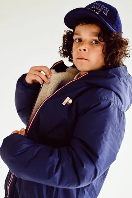 Kids regenjas met strepen