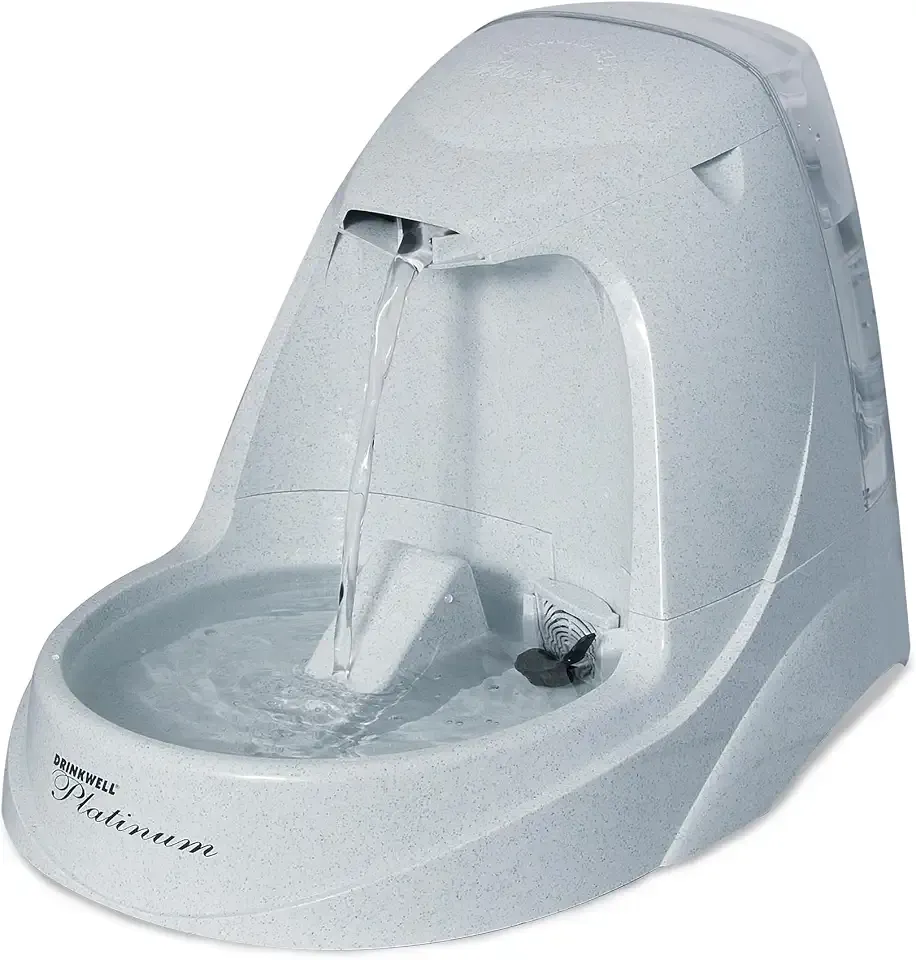 PetSafe Drinkwell Platinum Dog and Cat Water Fountain, Automatic Drinking Fountain for Pets, 168 Ounce,Grey