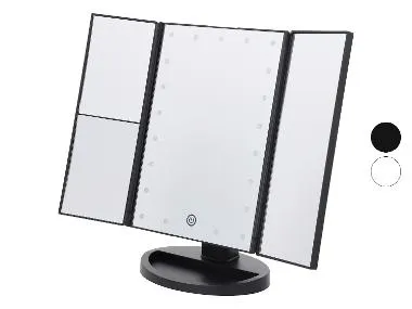 Espejo cosmético LED plegable