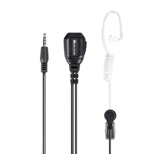 Auricolare professionale Midland MA31 777 Pro con auricolare trasparente pneumatico "invisibile", microfono da bavero, cavo spiralato, presa 1 Pin