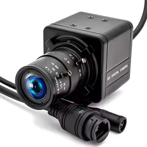 WGWK 4K CMOS POE Digital Live Stream Camera 3/4/5/8MP HD Security Protection Webcam Industrial 2.1/5-100mm Manual Varifocal Lens