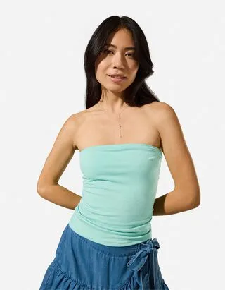 Top a fascia - Cotone - Menta