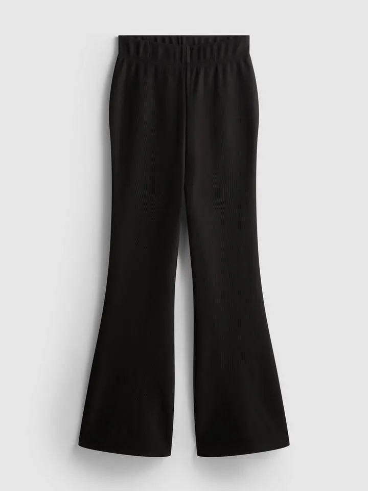 18-15 ans | Legging évasé en tissu Ottoman texturé