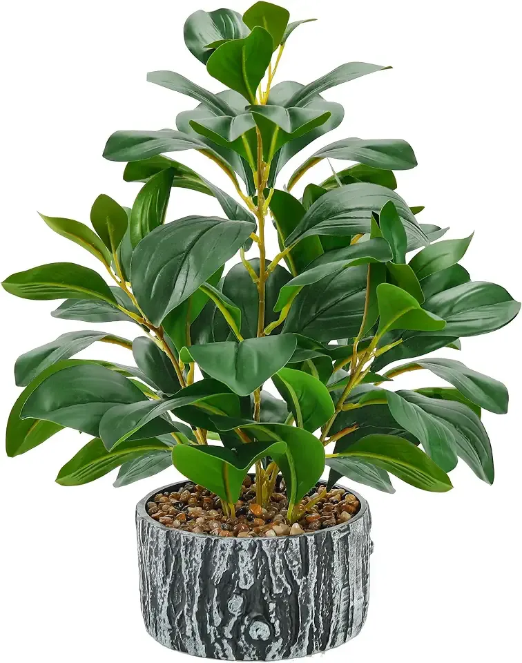 Der Rose 15.7" Small Artificial Plant Indoor for Shelf Desk Entryways Decor
