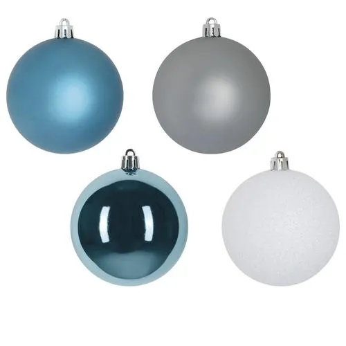Enchanted Forest® Winter Blue Mix Shatterproof Ornaments - 32 Pack