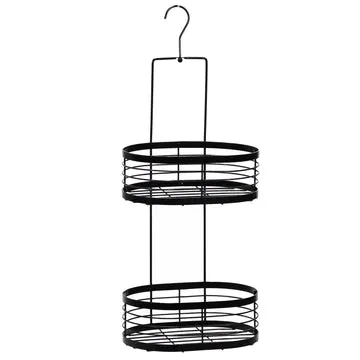 Mensola Doccia 2 ripiani in Metallo Linea Tahoma Black