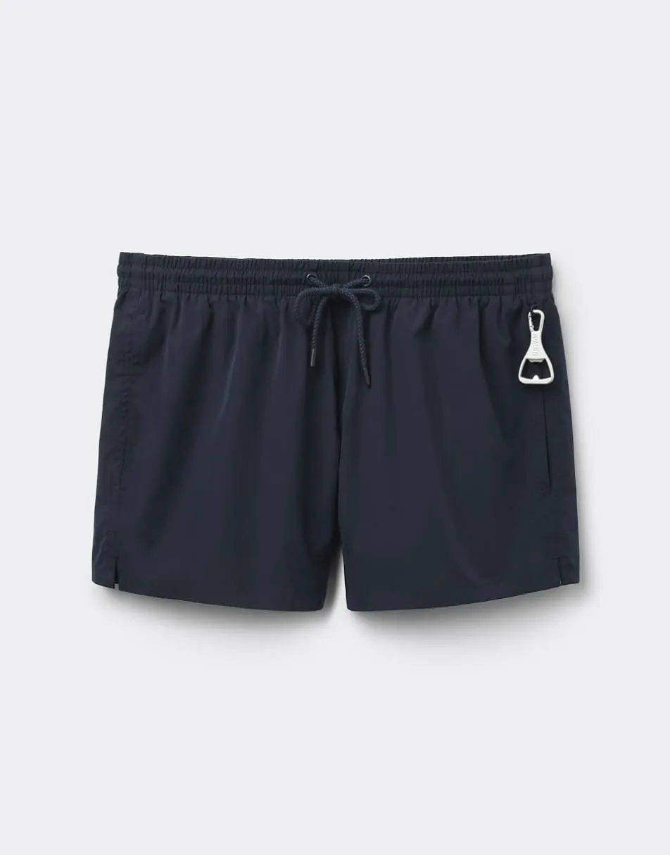 Intimissimi Short solid-colour swim trunks in deep blue