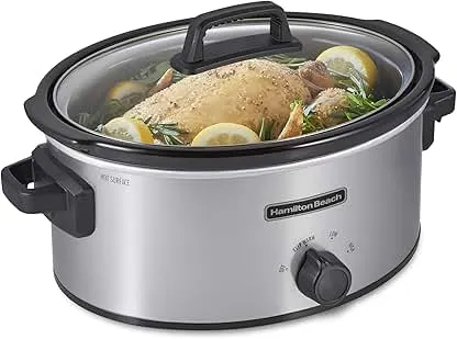 Hamilton Beach 6-Quart Slow Cooker with 3 Cooking Settin…