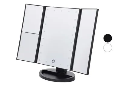 Espejo cosmético LED plegable