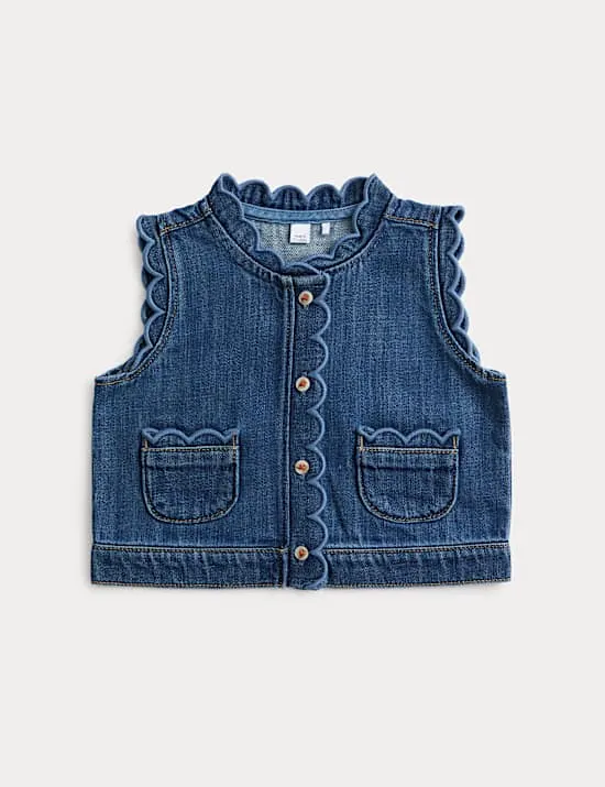 Denim-Gilet (0–3 J.)