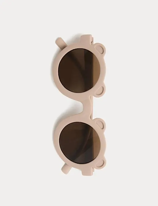 Baby-Sonnenbrille mit flexiblem Rahmen und Bärendesign
