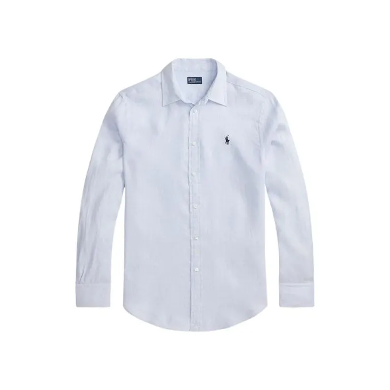 Classic Fit Linen Shirt - Lyseblå