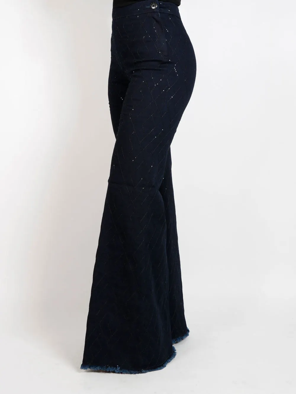 MILLY OVER BLU SEQUIN ROMBE RINSE