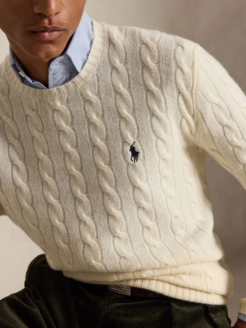 CABLE-KNIT WOOL-CASHMERE