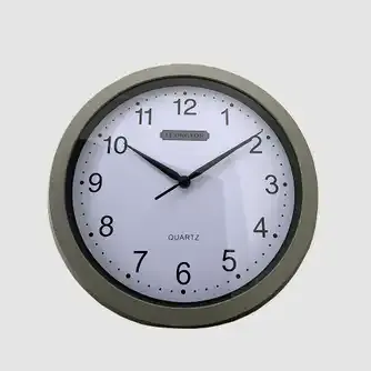 Lexington Basic Wall Clock Pewter 31cm