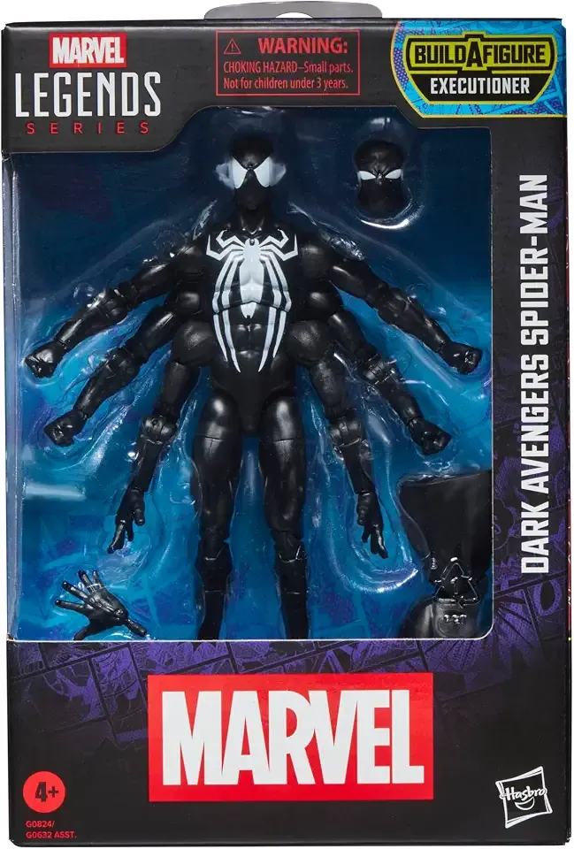 Marvel Legends Series Dark Avengers Spider-Man, Avengers Comics Collectible 6-Inch Scale Action | Marvel Legends 6 Inch Action Figure BAF Executioner - Dark Avengers Spider-Man