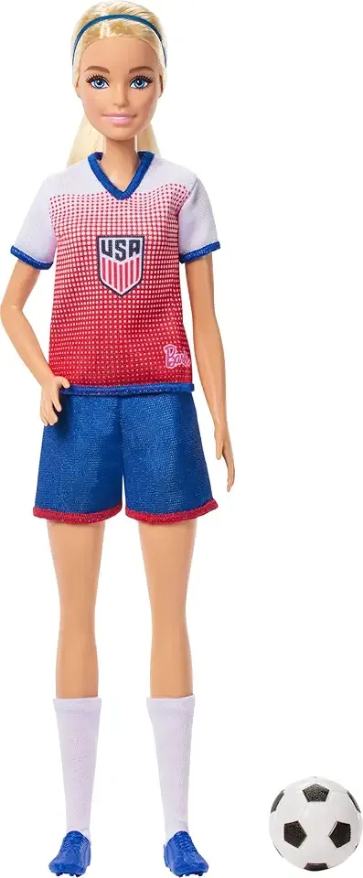 Careers USSF Soccer Fashion Doll Dressed in Removable Sport-Themed Outfit & Shoes with Accessories​