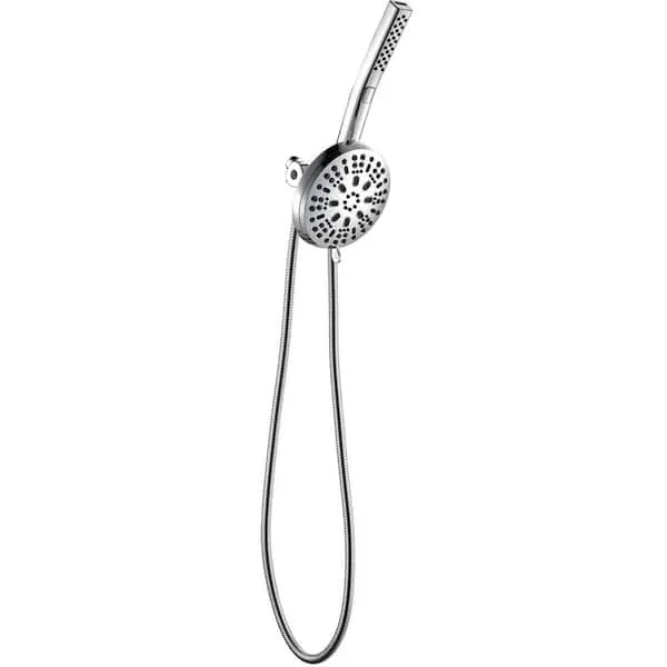 Glacier Bay Massaging 8-Spray Wall-Mounted Dual Fixed and Handheld Shower Head in Chrome with Hair Wand with Clean Jet Spray