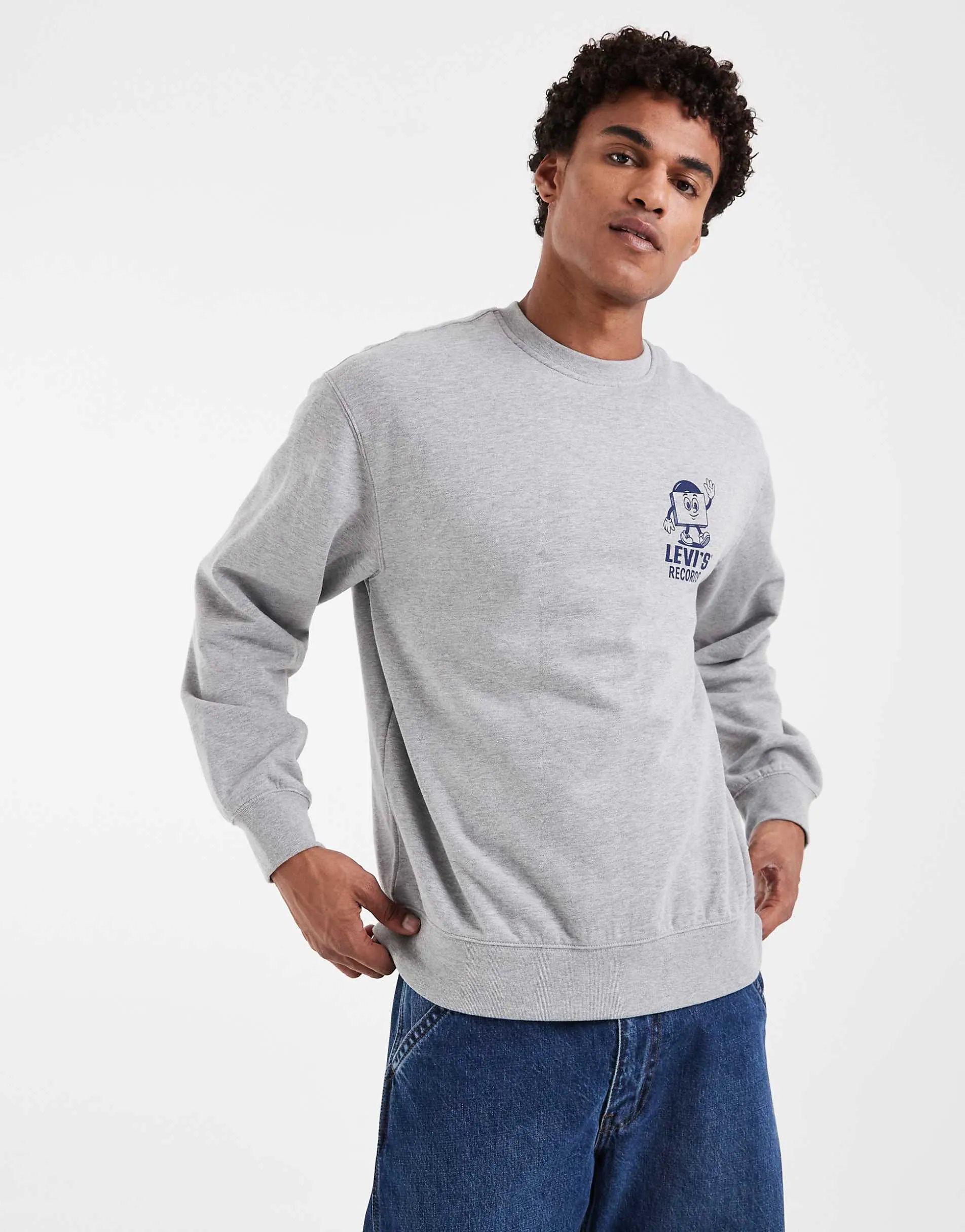 Levi's relaxed graphic sweatshirt in grey