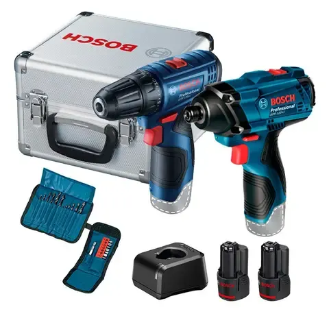 Set Inalámbrico Atornillador 12 V + Llave Impacto 12 V