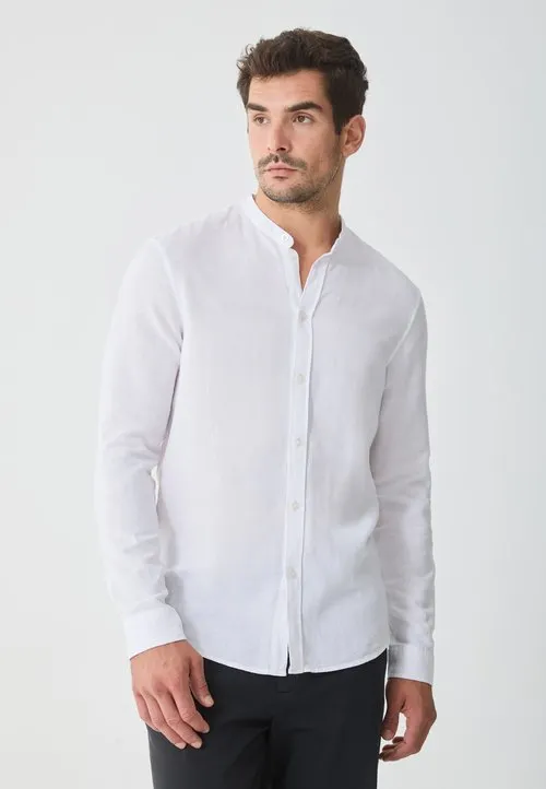 LINEN MIX SHIRT - Skjorte - white
