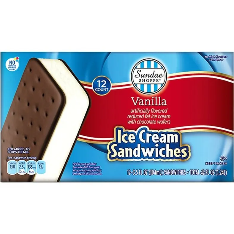 Sundae Shoppe Vanilla Ice Cream Sandwiches