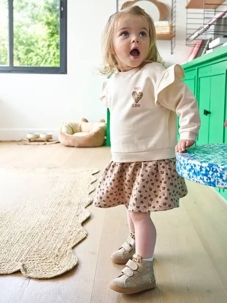 Robe bébé fille manches longues - vanille