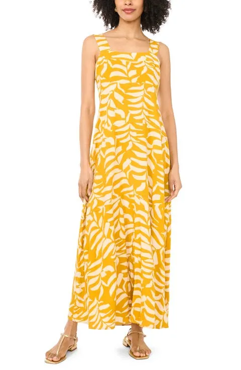 Printed Square Neck Maxi Sundress