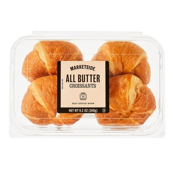 Rollback, Marketside All Butter Whole Baked Croissants, 9.17 oz, 4 Count $4.47 48.6 ¢/oz
