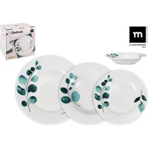 VAJILLA REDONDA 18 PIEZAS COLECCIÓN DETROIT | LA MEDITERRANEA