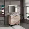 Mueble de baño con lavabo Athena roble 80x45 cm
