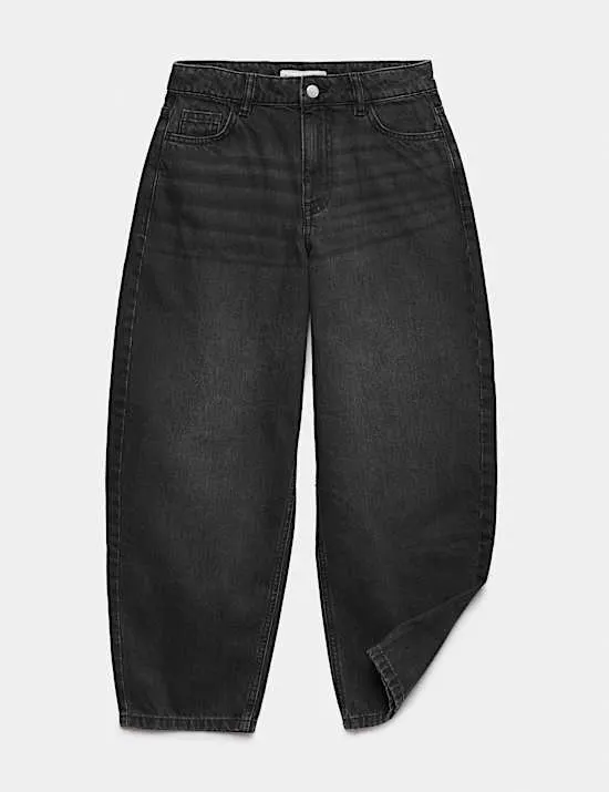 Denim-Jeans mit Barrel-Bein (6–16 Jahre)