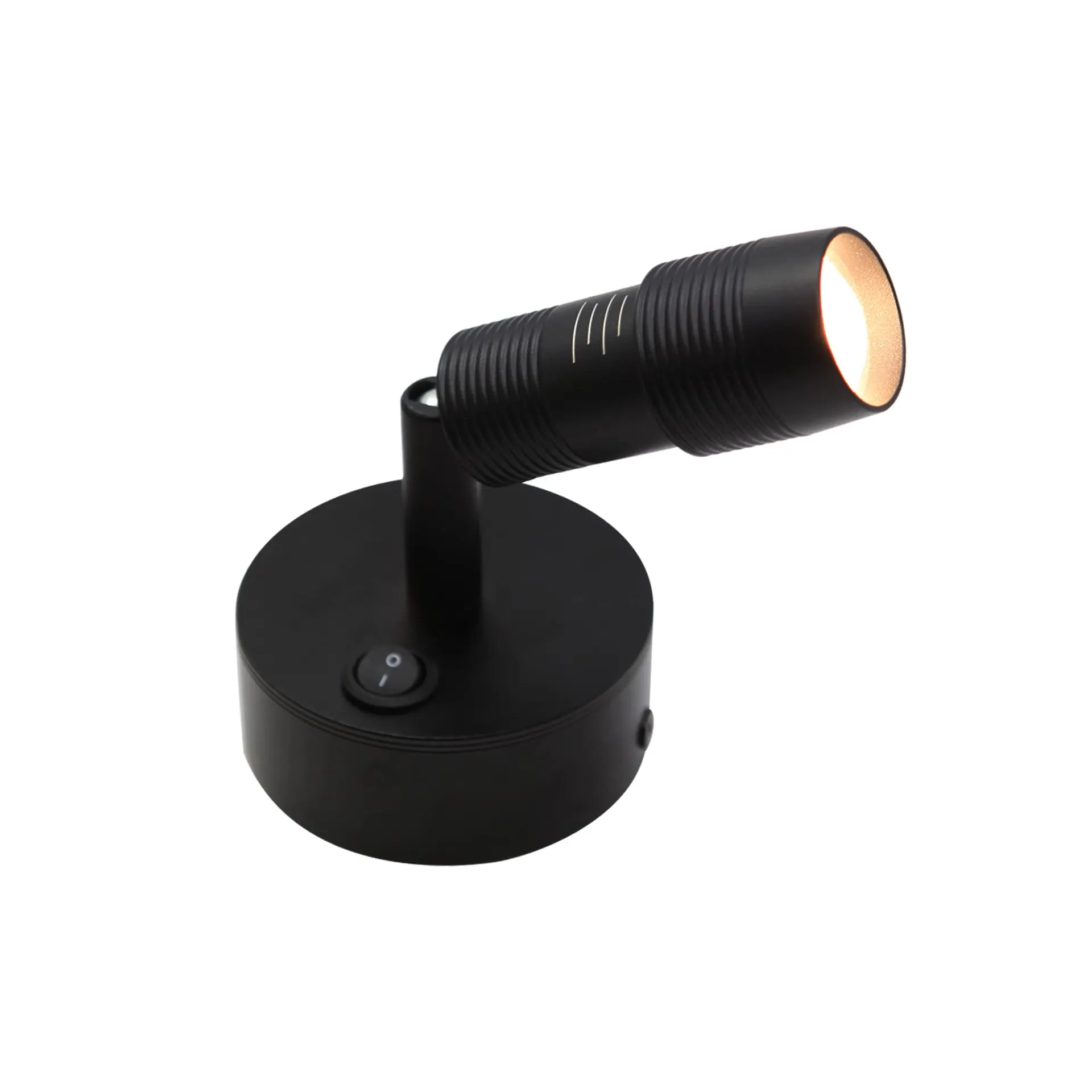 LED Reading Light 4-in W 1 -Light Matte Black Battery Damp rated LED Wall Sconce