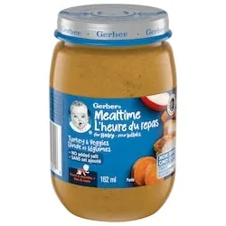 Gerber Mealtime Pure Turkey And Veggies Jar