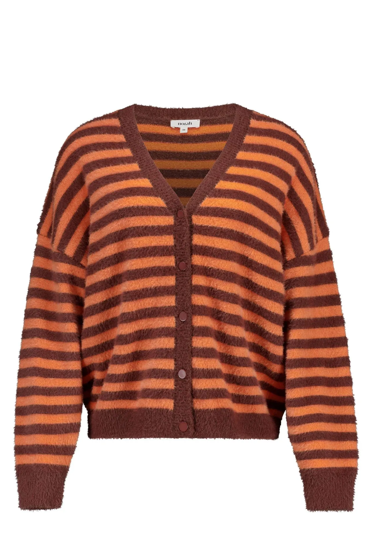 Bruin/oranje gestreept vest